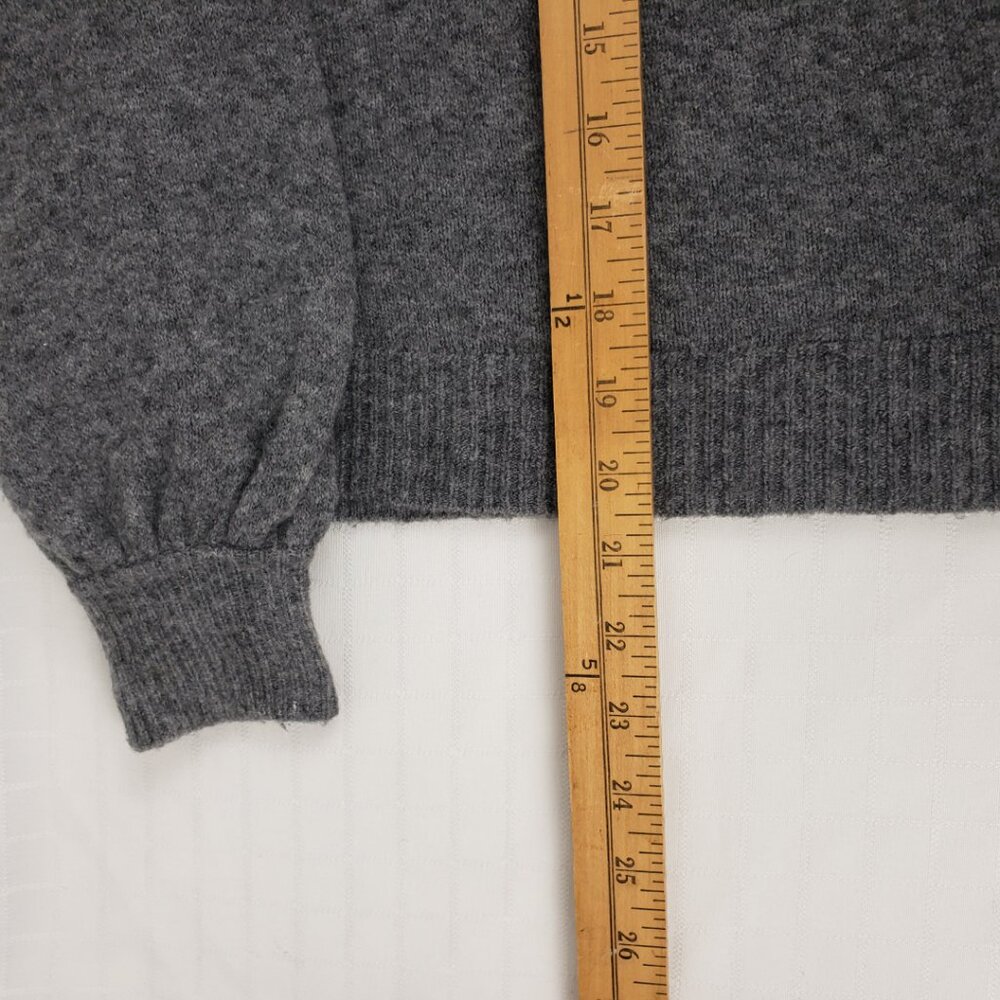 Madewell XXS Alpaca Blend Sweater Heather Gray White Hearts Top Wool Womens - Picture 10 of 13